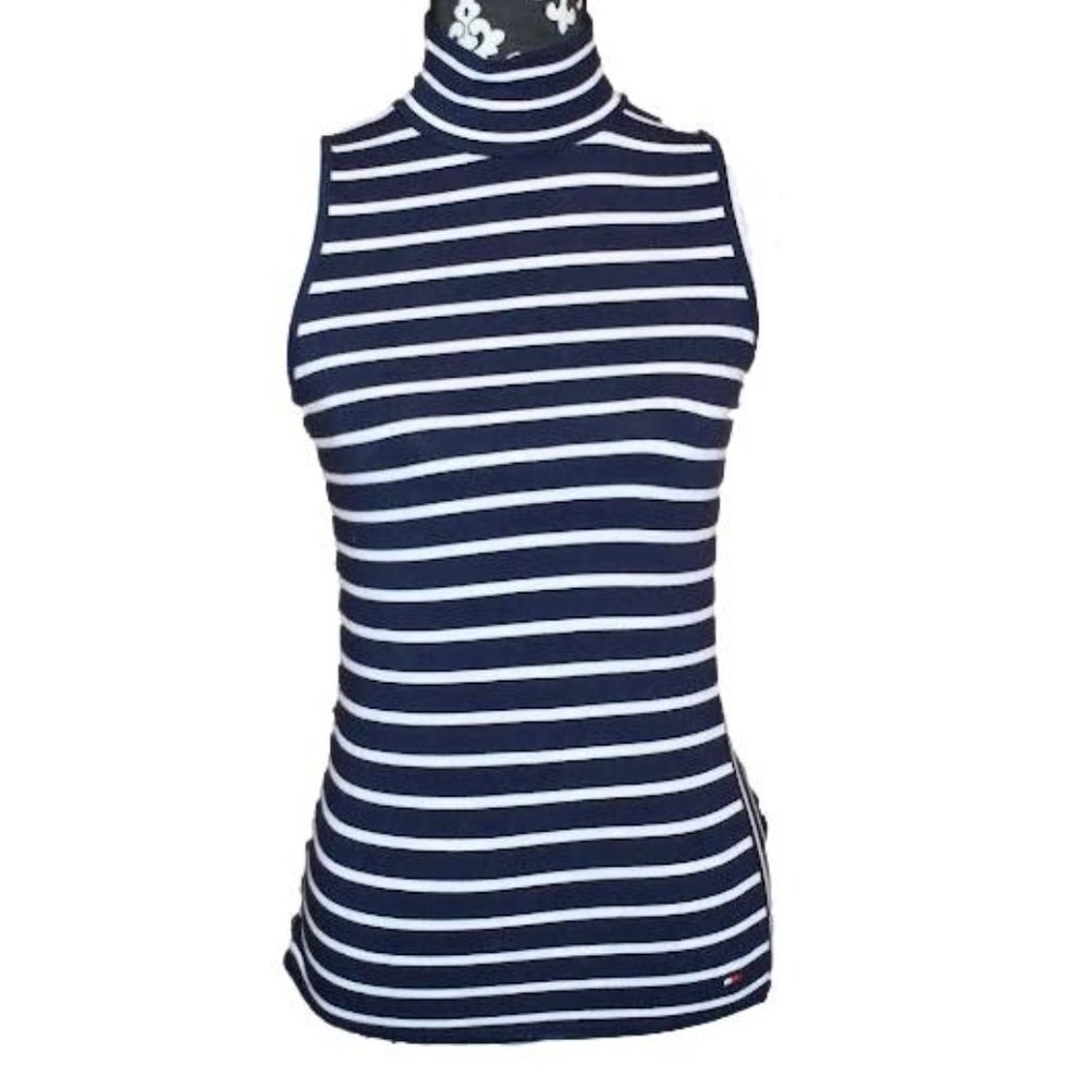 Tommy Hilfiger navy and white striped tank women's size small